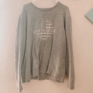 life is good oversized crewneck